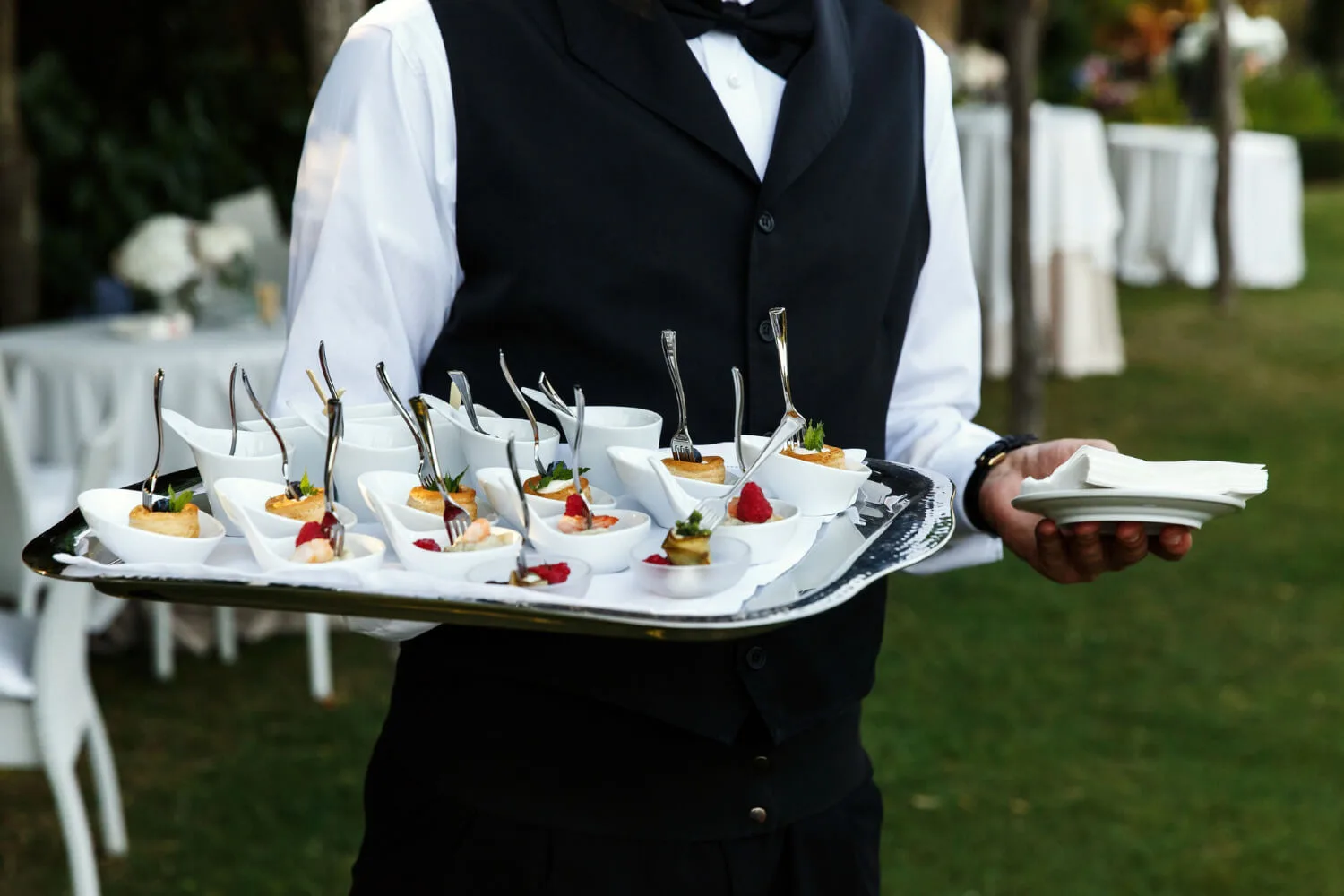 Catering services offered at Rainforest Igatpuri, featuring a variety of cuisines and elegant presentation.