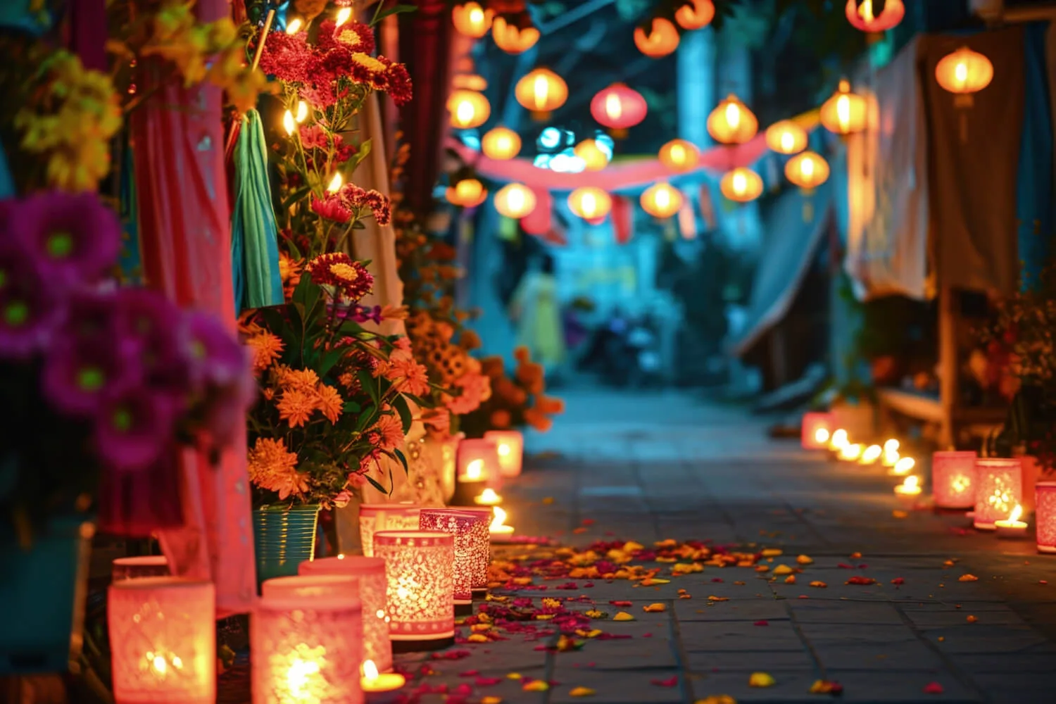 A grand themed wedding setup at Rainforest Igatpuri with floral arrangements and ambient lighting.