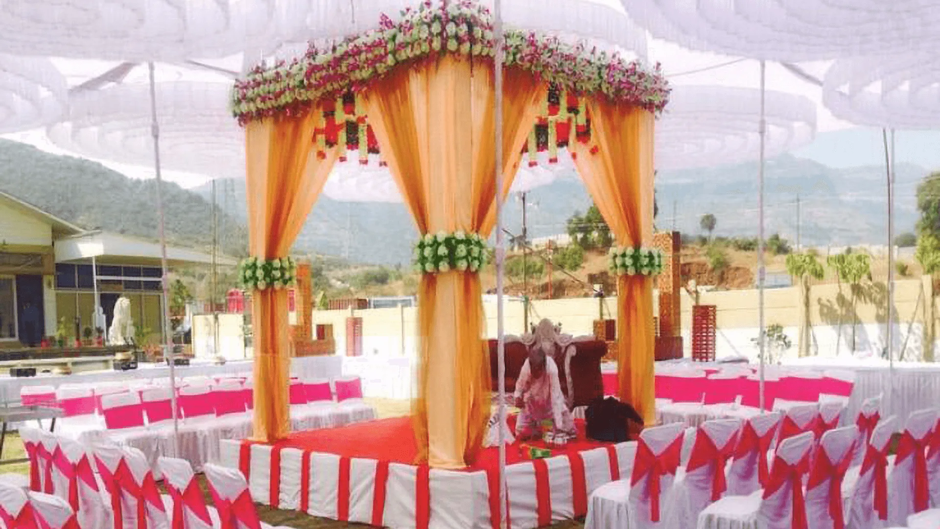 Majestic King's Lawn at Rainforest Igatpuri, perfect for large outdoor events and celebrations.